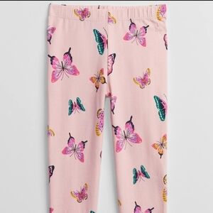 GAP Pink Leggings w/Butterfly Print - Size 3 Years
